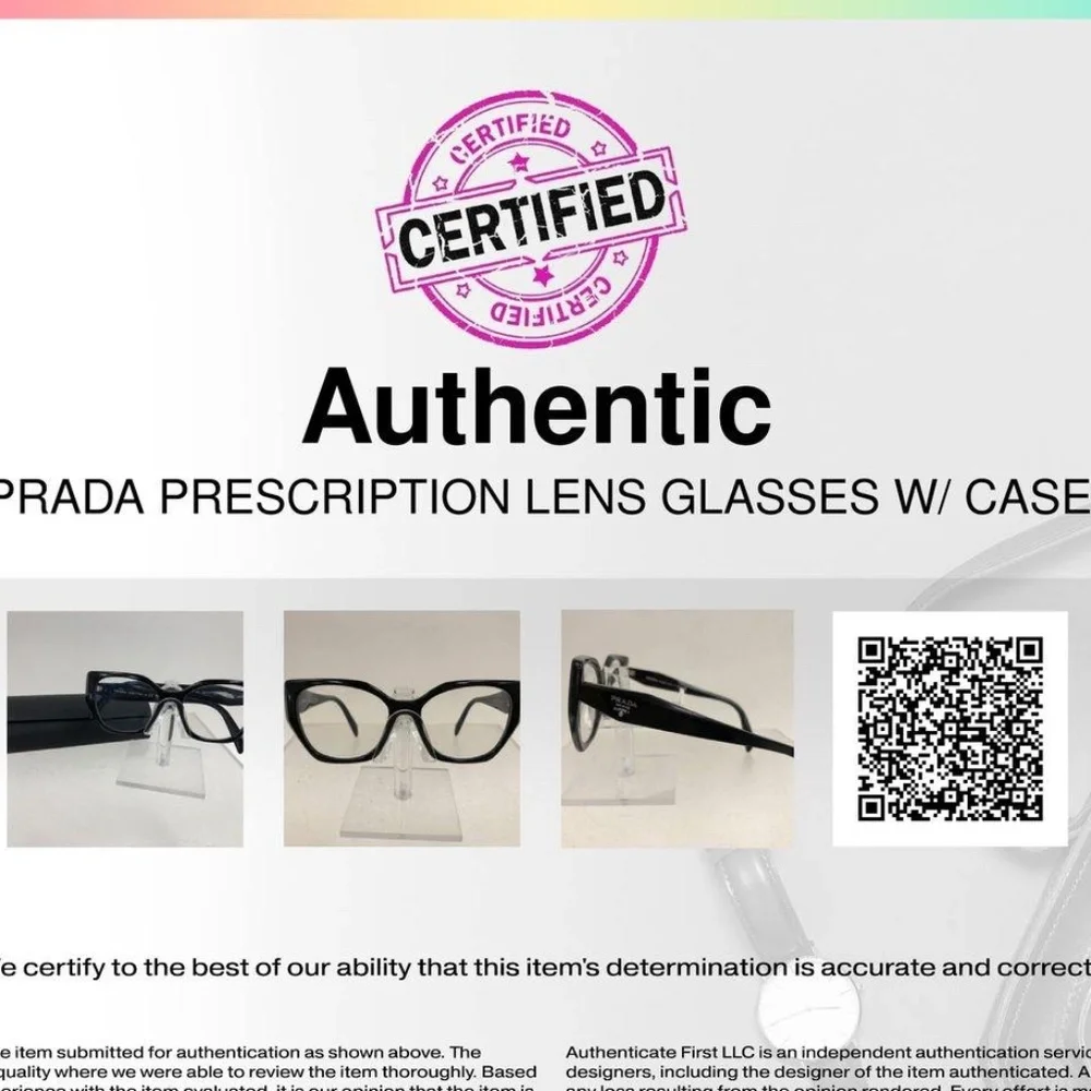 Prada (VPR 18W) Black Prescription Lens Glasses - Women's with Case & COA